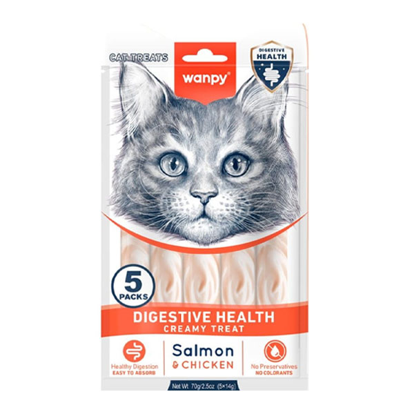 بستنی گربه ونپی مدل دایجستیو با طعم ماهی سالمون و مرغ