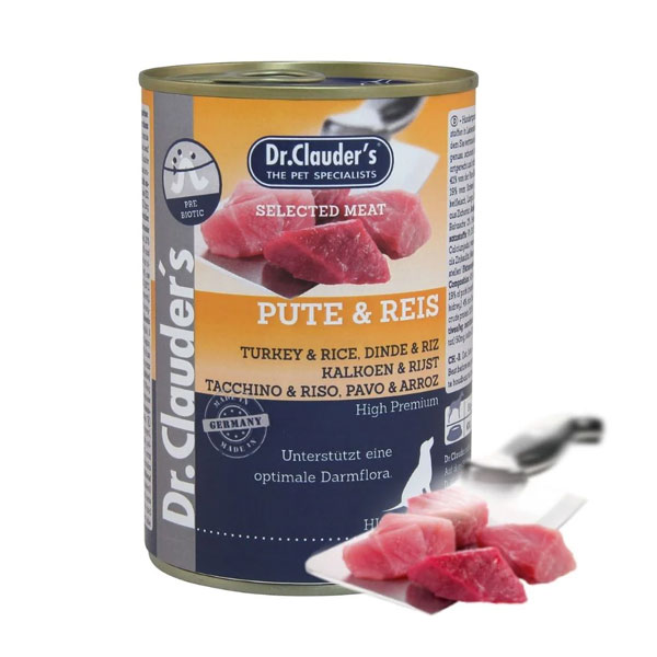 کنسرو سگ دکتر کلادرز طعم بوقلمون و برنج