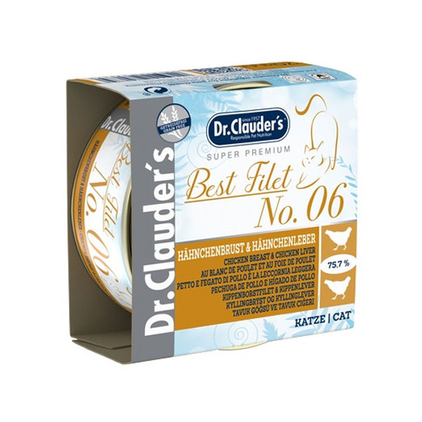 کنسرو گربه دکتر کلادرز طعم سینه مرغ و جگر مرغ