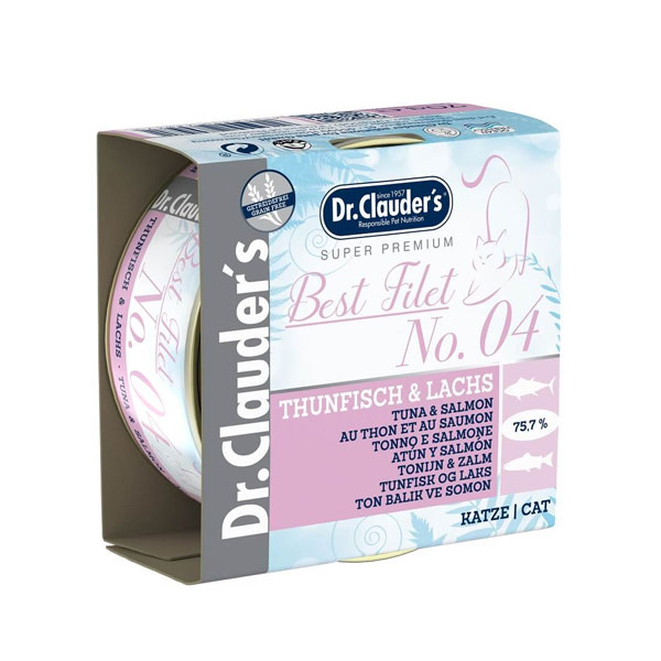 کنسرو گربه دکتر کلادرز طعم ماهی تن و سالمون