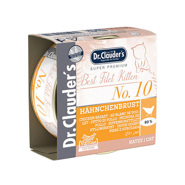 کنسرو بچه گربه دکتر کلادرز طعم سینه مرغ