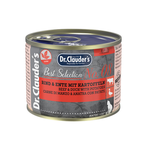 کنسرو گربه دکتر کلادرز طعم گوشت و اردک و سیب زمینی