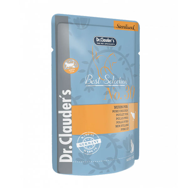 پوچ گربه عقیم شده دکتر کلادرز طعم مرغ