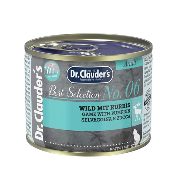 کنسرو گربه دکتر کلادرز طعم گوشت شکاری و کدو حلوایی