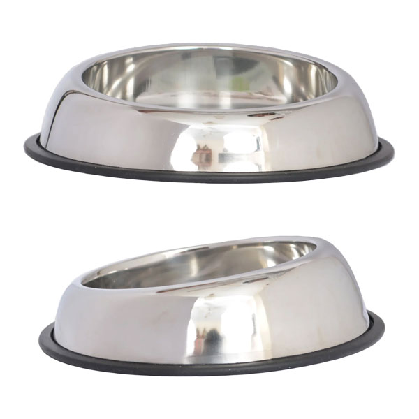 ظرف آب و غذا سگ و گربه مدل استیل فلت