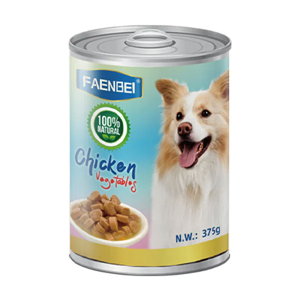 کنسرو چانکی سگ فنبی طعم مرغ و سبزیجات