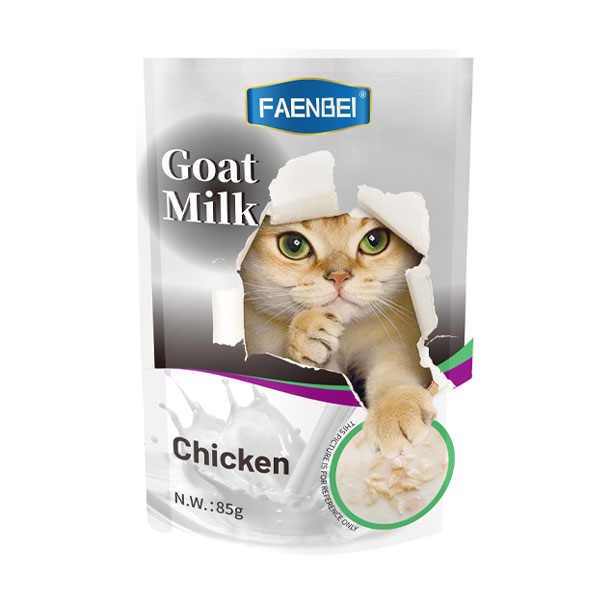 پوچ گربه فنبی طعم مرغ در شیر بز