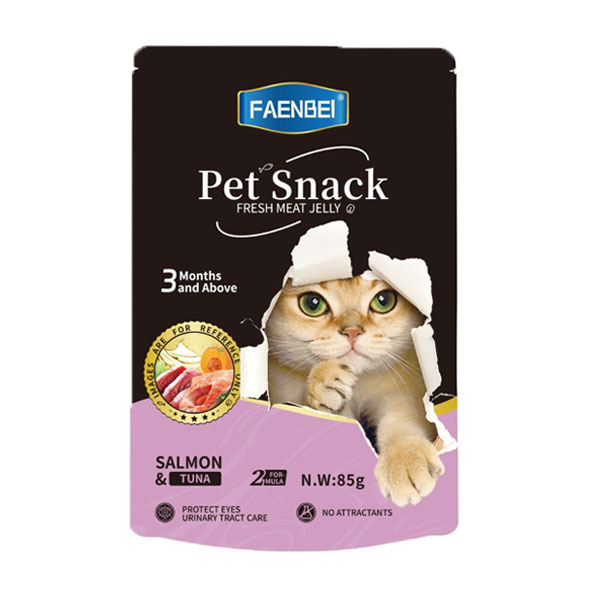 پوچ گربه فنبی مدل میکس با طعم سالمون و ماهی تن