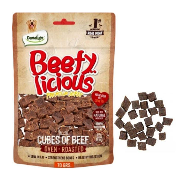 تشویقی سگ دنتالایت مدل Cubes Of Beef