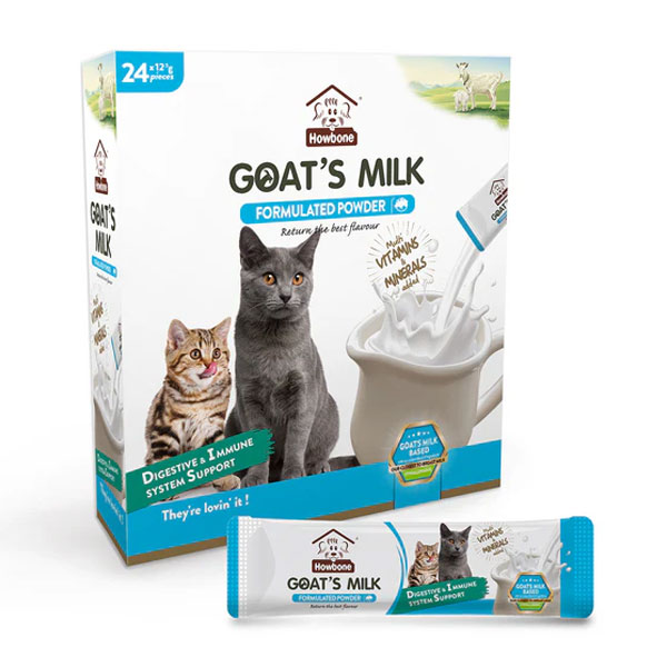 پودر شیر خشک گربه هابون با طعم شیر بُز