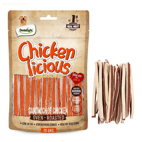 تشویقی سگ دنتالایت مدل Sandwich Of Chicken