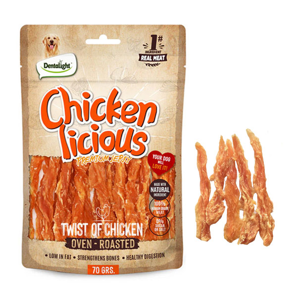 تشویقی سگ دنتالایت مدل Twist Of Chicken