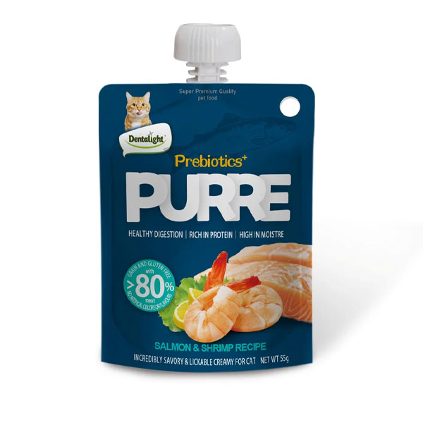 پودینگ گربه دنتلایت طعم ماهی سالمون و میگو حاوی پریبیوتیک