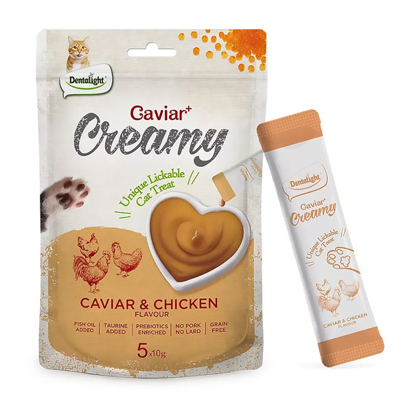 بستنی گربه دنتالایت طعم مرغ و خاویار