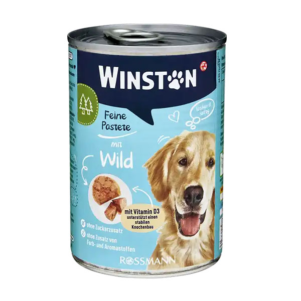 کنسرو سگ وینستون طعم گوشت شکار