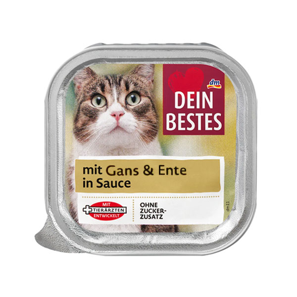 ووم گربه دین بستس طعم  گوشت غاز و اردک در سس