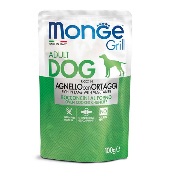 پوچ سگ مونژه با طعم بره و سبزیجات