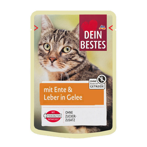 پوچ گربه دین بستس طعم اردک و جگر در ژله