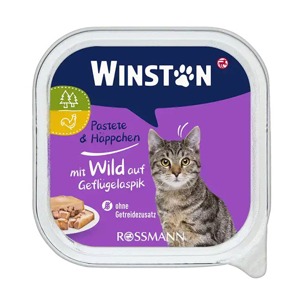 ووم گربه وینستون طعم گوشت گوشت شکاری و طیور