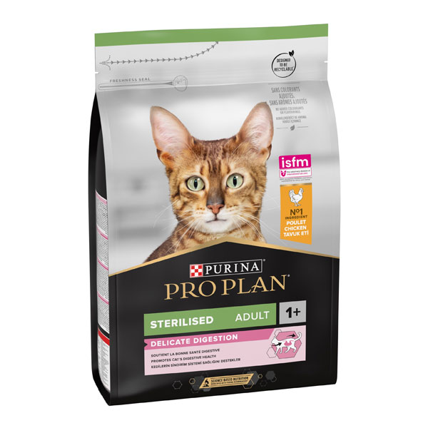 غذا خشک گربه بالغ عقیم شده با گوارش حساس پروپلن با طعم مرغ