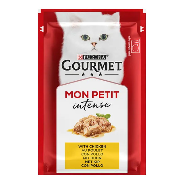 پوچ گربه MON PETIT گورمت طعم مرغ