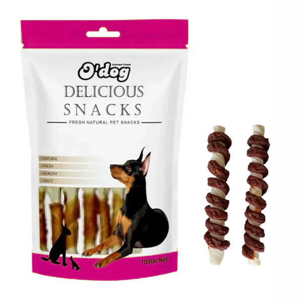 تشویقی سگ اوداگ مدل Lamb Mince & Munchy Rawhide Stick