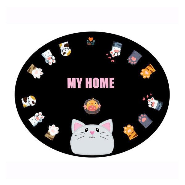 مت بیضی زیر ظرف آب و غذای سگ و گربه تادو