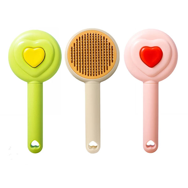 برس سگ و گربه با دکمه تخلیه مدل قلبی