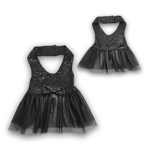 لباس سگ ماده طرح مجلسی مشکی