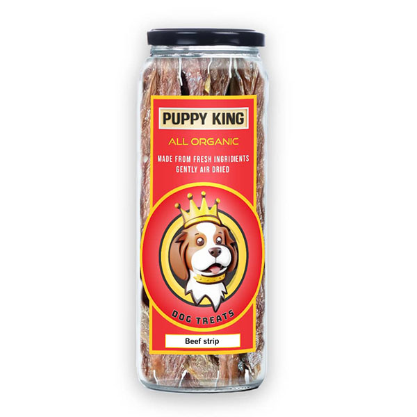 تشویقی طبیعی گوشت نواری گوساله پاپی کینگ(شیشه ای)