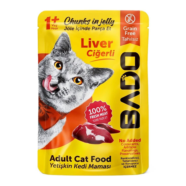 پوچ گربه بادو طعم جگر در ژله مدل چانکی