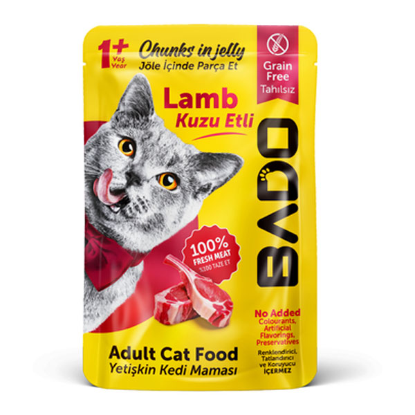 پوچ گربه بادو طعم گوشت بره در ژله مدل چانکی