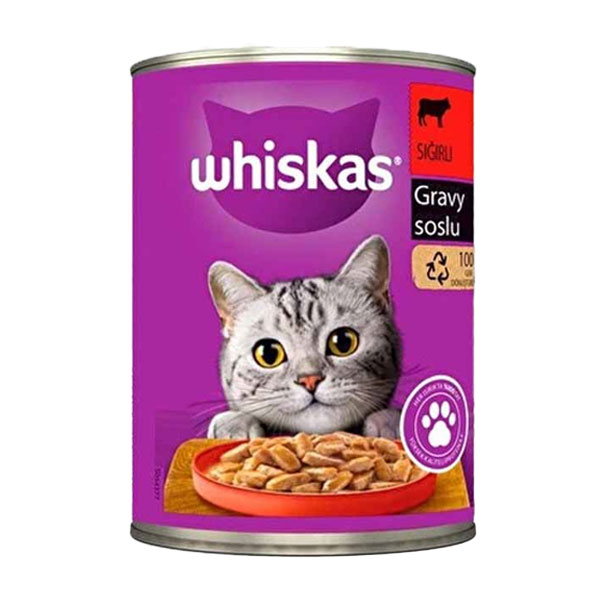 کنسرو گربه ویسکاس طعم گوشت