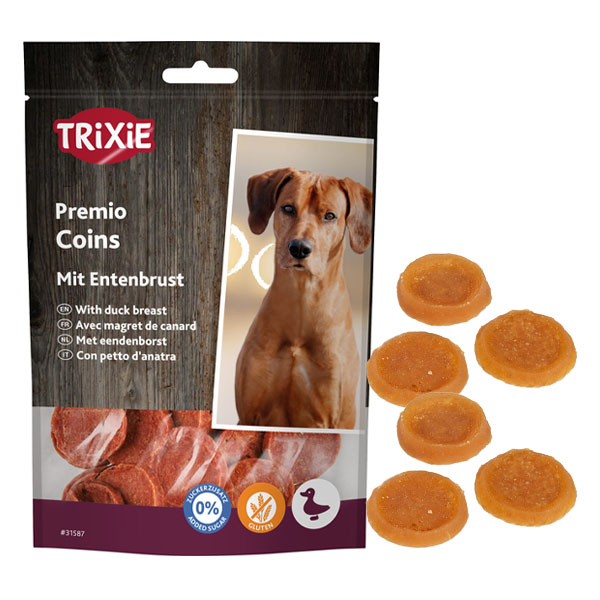 تشویقی سگ تریکسی مدل سکه ای با طعم اردک