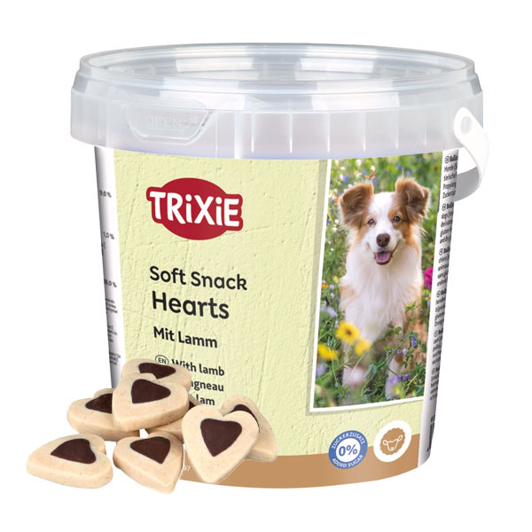 تشویقی سطلی سگ تریکسی مدل Hearts with lamb