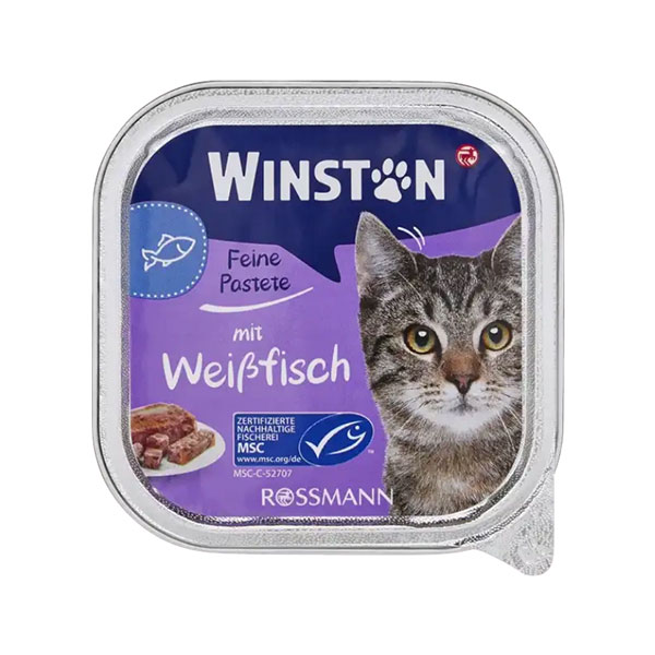 ووم گربه وینستون طعم ماهی سفید
