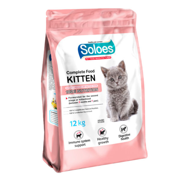 غذا خشک بچه گربه Soloes طعم ماهی و مرغ و سبزیجات