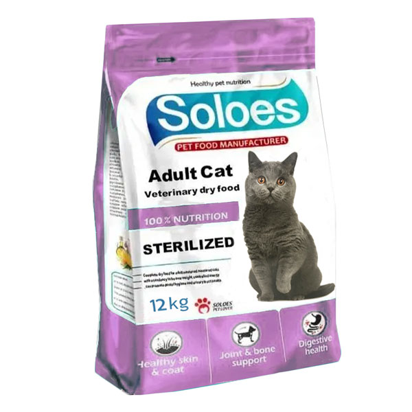 غذا خشک گربه عقیم شده Soloes طعم مرغ و بوقلمون