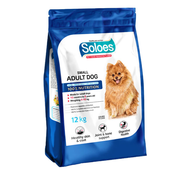 غذا خشک سگ بالغ نژاد کوچک Soloes طعم مرغ و برنج