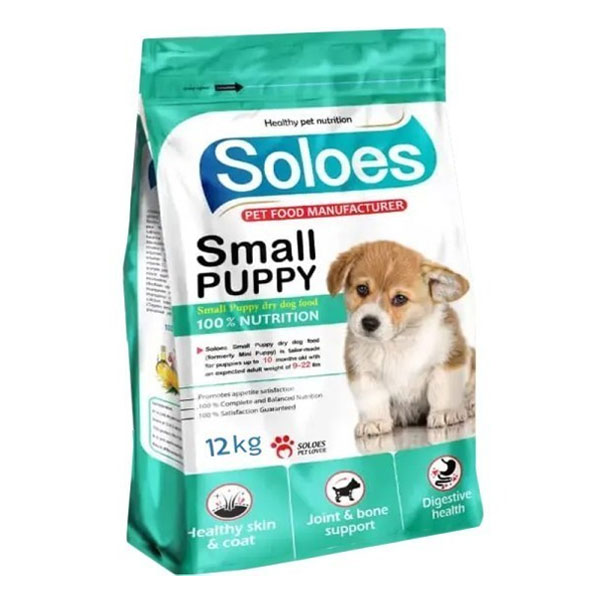 غذا خشک توله سگ نژاد کوچک Soloes طعم گوشت گوساله و سبزیجات