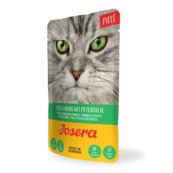 پوچ گربه پته جوسرا با طعم اردک و مرغ با جعفری