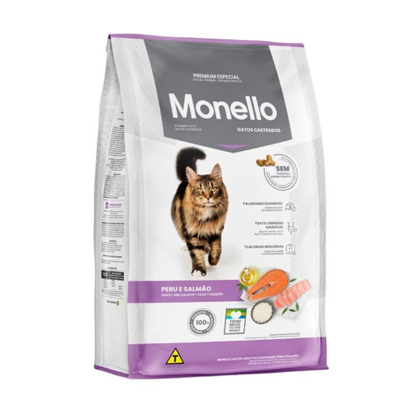غذای خشک گربه مونلو مدل عقیم شده با طعم بوقلمون و ماهی