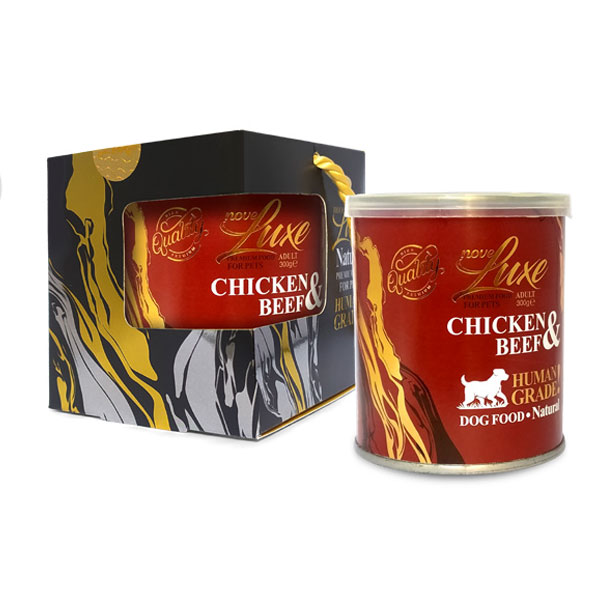 کنسرو نچرال سگ با طعم مرغ و گوشت نوول