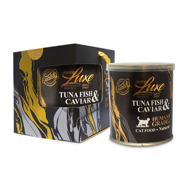 کنسرو نچرال گربه با طعم ماهی تن و خاویار نوول