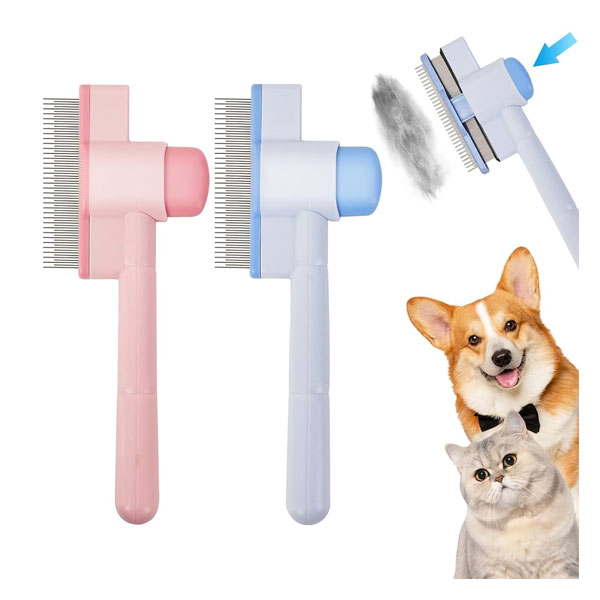 شانه کک و کنه و گره بازکن با دکمه تخلیه دار