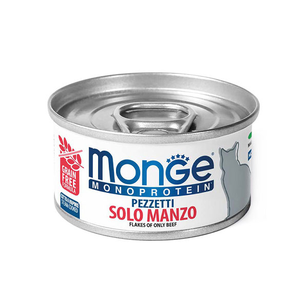 کنسرو گربه بالغ مونژه با طعم گوشت