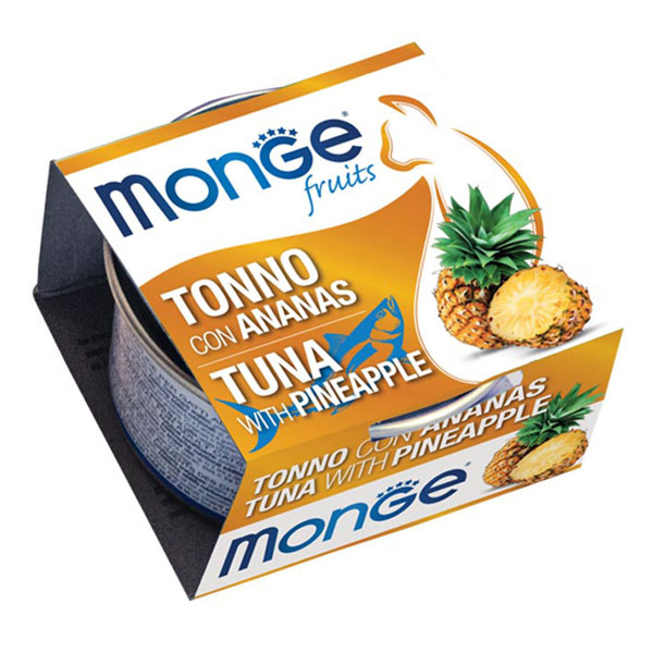 کنسرو گربه بالغ مونژه با طعم ماهی تن و آناناس