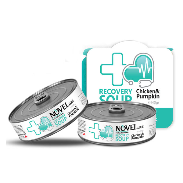 کنسرو ریکاوری گربه نوول طعم مرغ و کدوتنبل