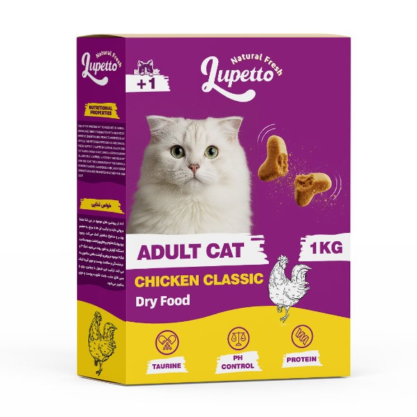 غذا خشک گربه بالغ مدل چیکن کلاسیک لوپتو