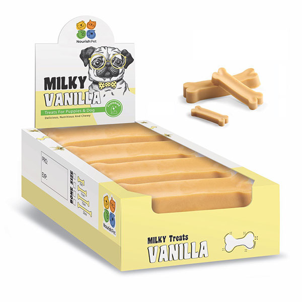 تشویقی دنتال شیری استخوانی سگ نوریش پت طعم موزی